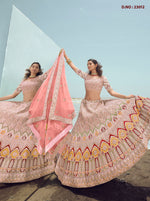 Latest Peach Color Lehenga Choli For Woman - Joshindia