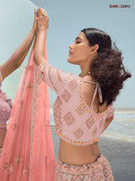 Latest Peach Color Lehenga Choli For Woman - Joshindia