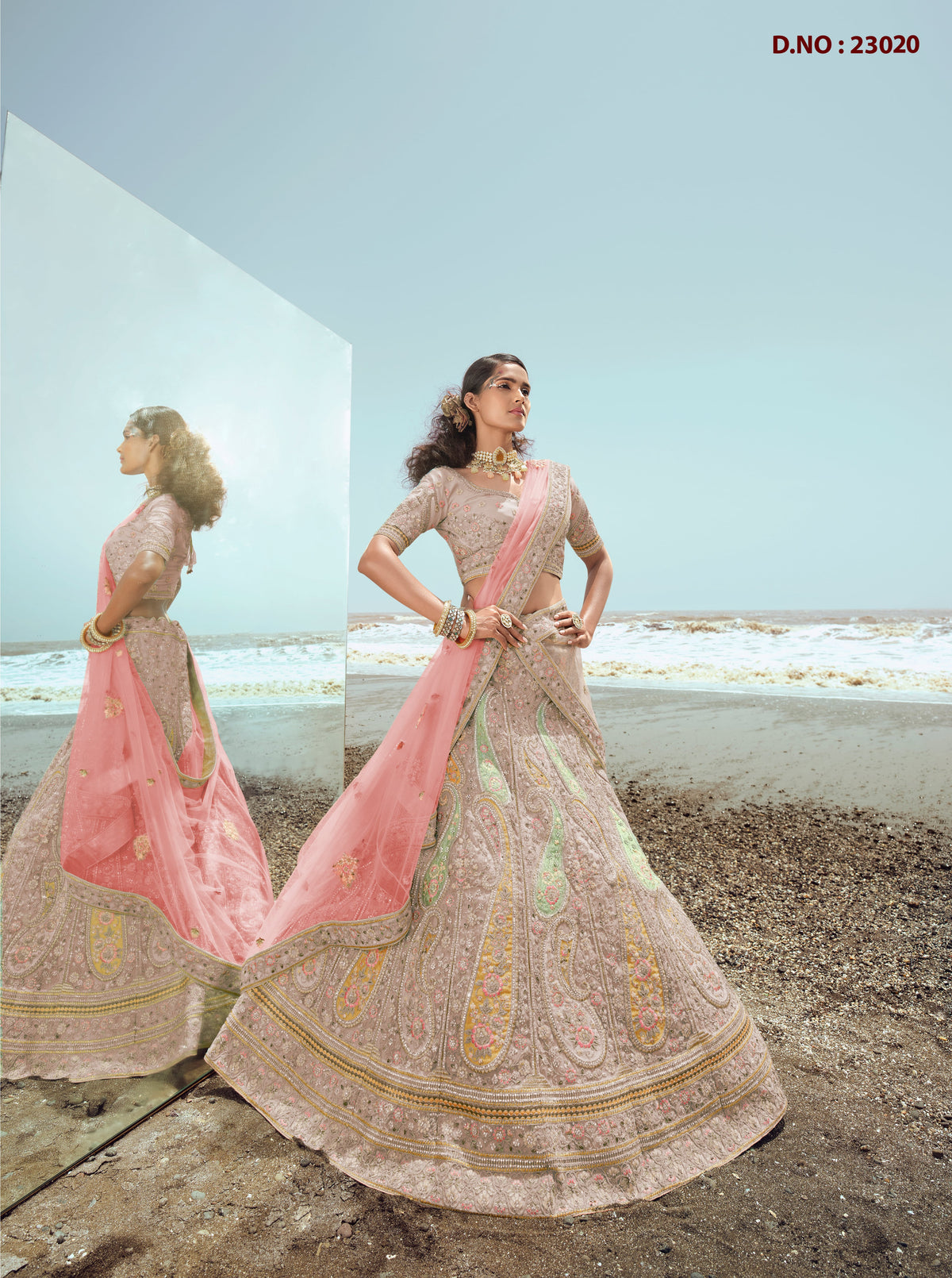 Latest Designer Beige Color Lehenga Choli For Woman - Joshindia