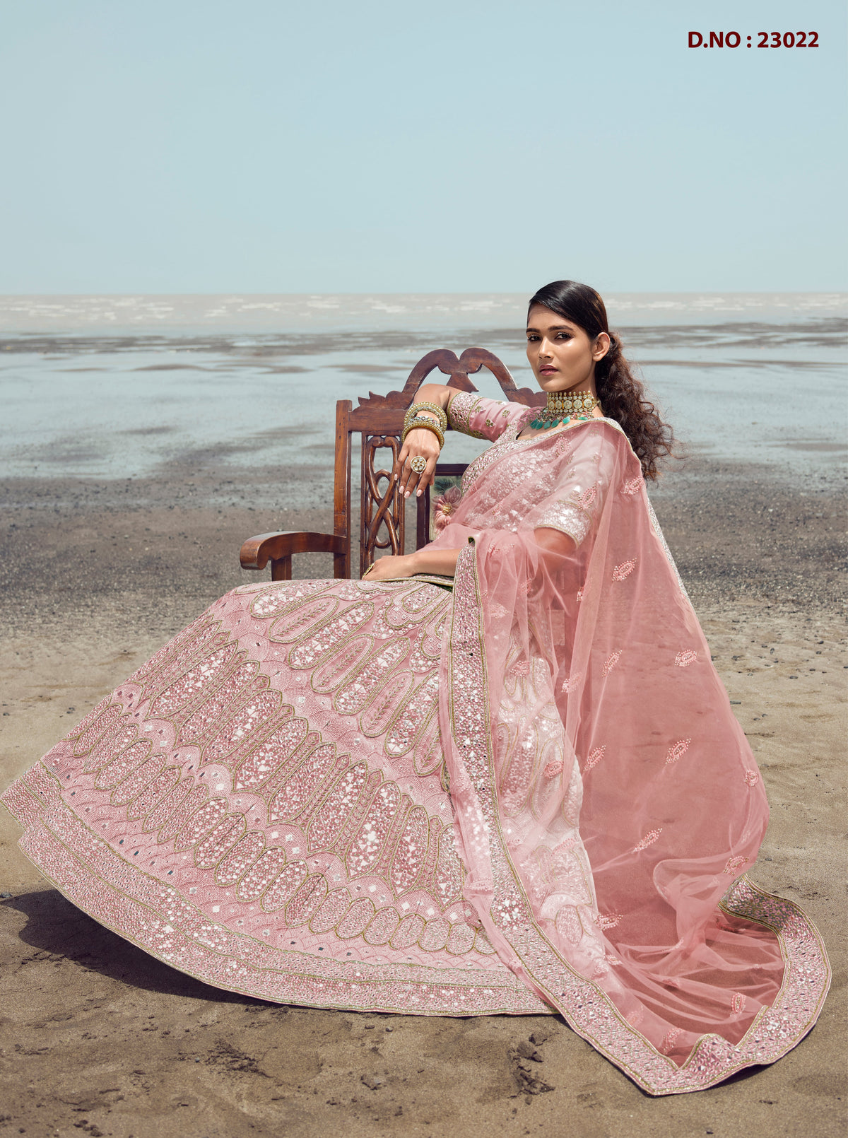 Peach Color Lehenga Choli For Wedding Look - Joshindia