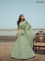 New Designer Green Color Lehenga Choli For Woman - Joshindia