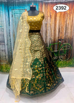 beautiful green and golden lehenga choli - Joshindia