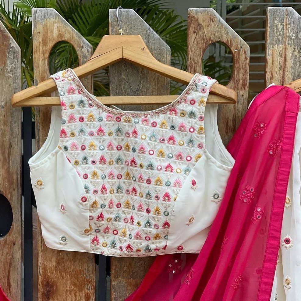 Trending White color Embroidery Designer Lehenga Choli for Any Function - Joshindia