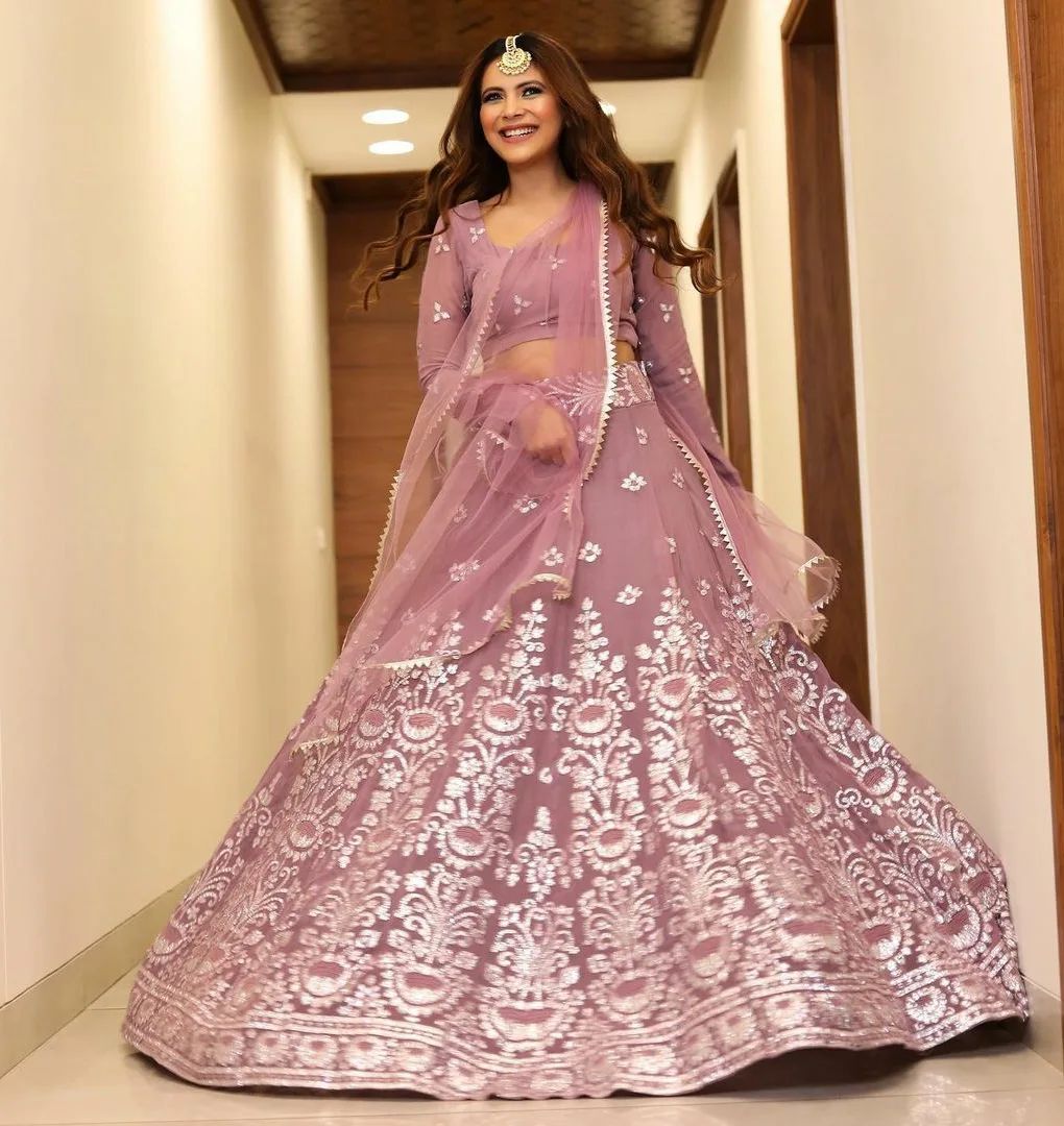 Pink Color Mirror Work Designer Lehenga Choli – Joshindia