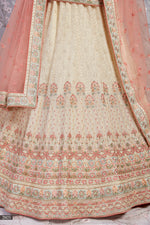 Beautiful beige color heavy designer lehenga choli for wedding - Joshindia