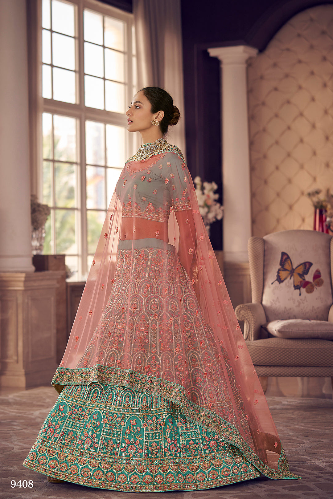 Trendy Turquoise Designer Lehenga Choli Buy Now - Joshindia
