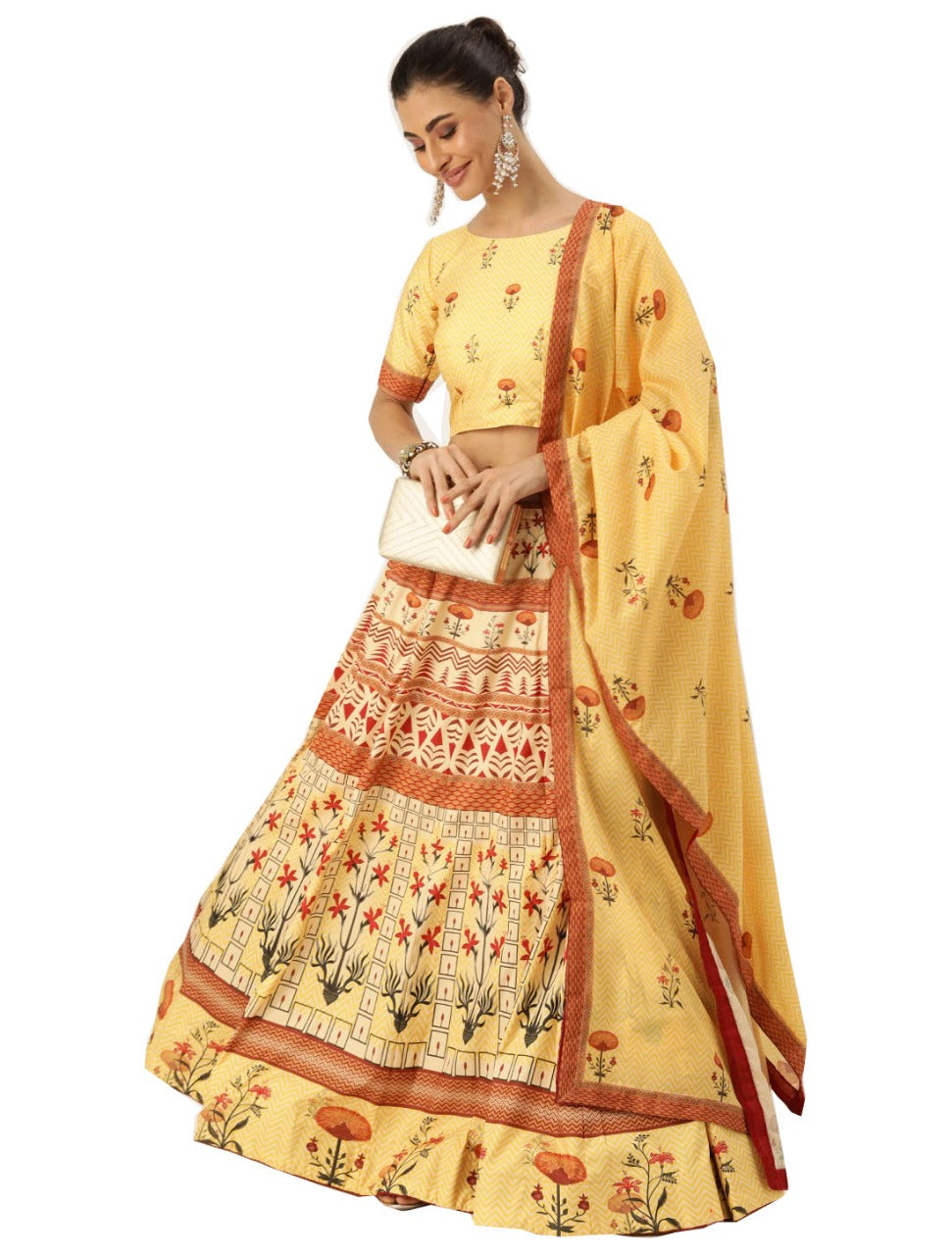 yellow color designer lehenga choli - Joshindia