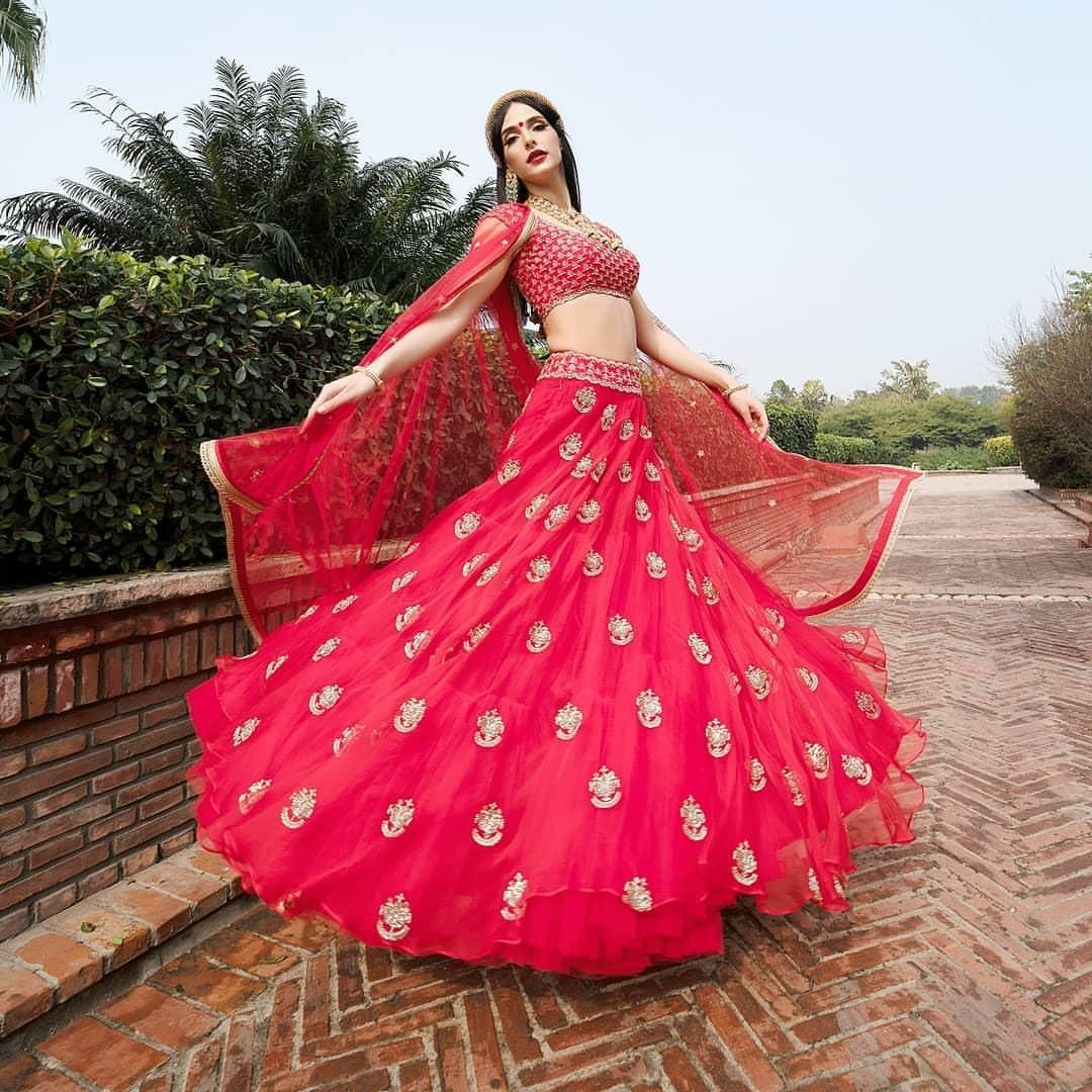 rani pink color designer lehenga choli - Joshindia