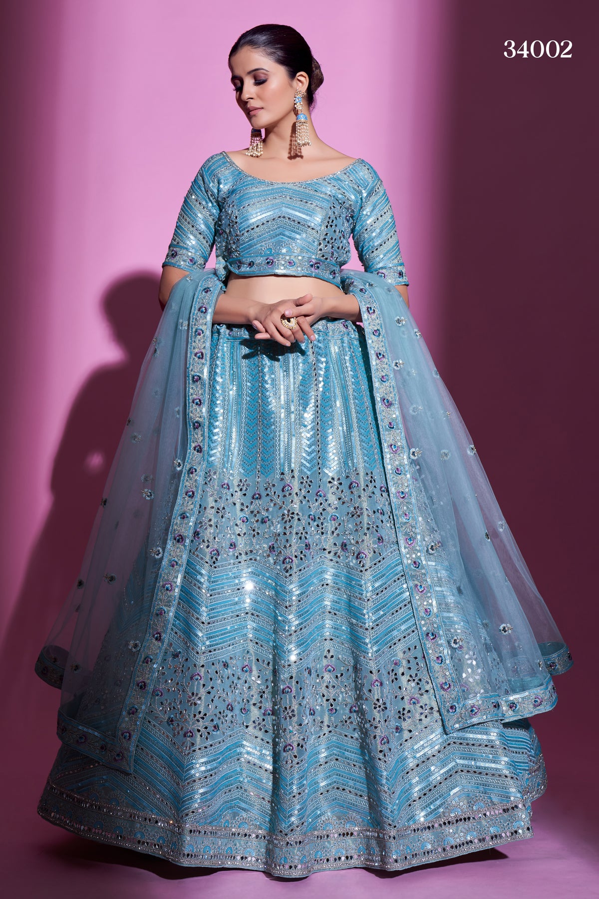 Fantastic Firozi Color Designer Lehenga Choli Buy Now - Joshindia