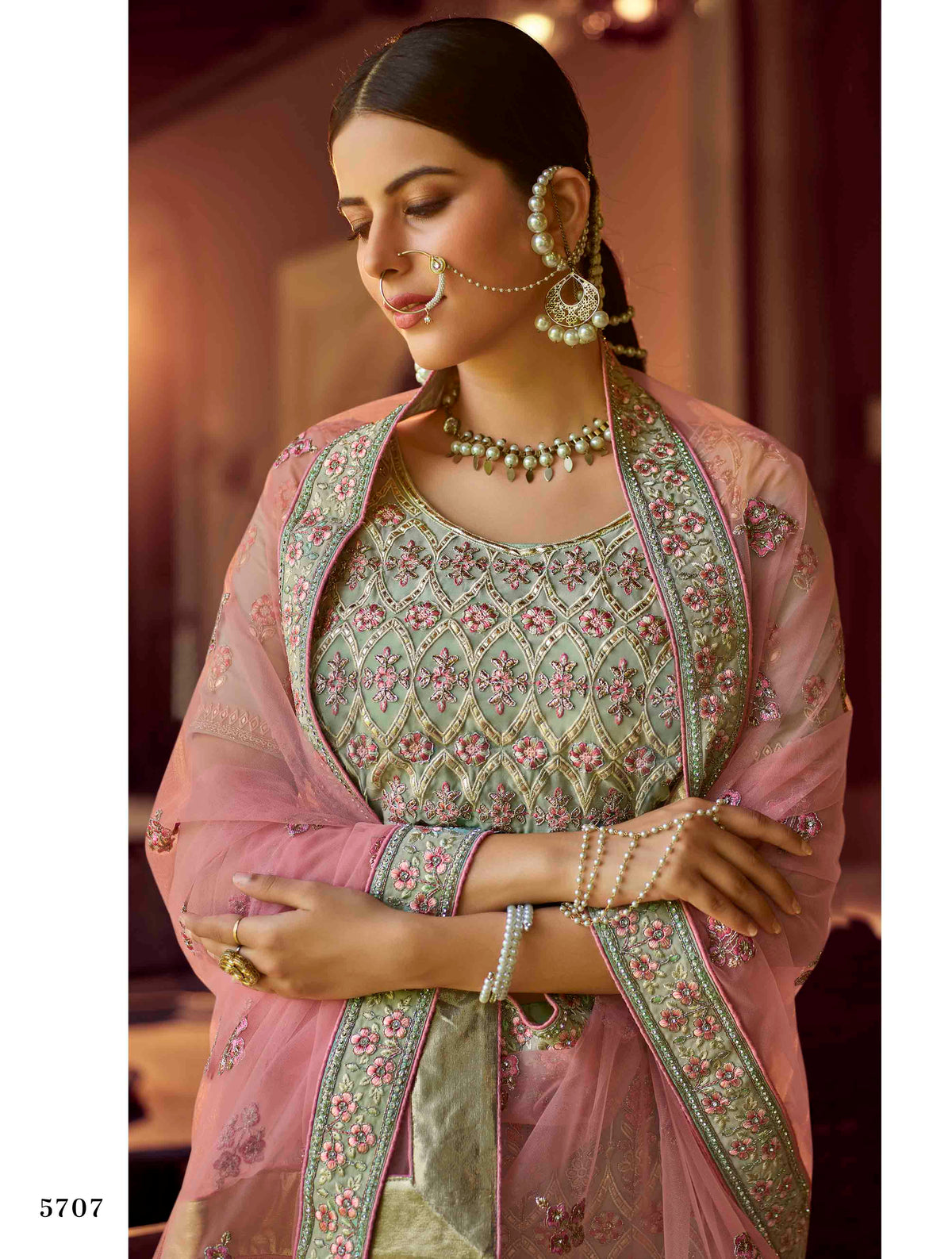 Pastel Green Heavy designer lehenga choli for wedding buy now - Joshindia