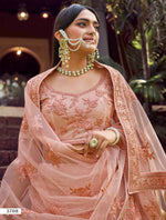 Peach Heavy designer lehenga choli for wedding buy now - Joshindia