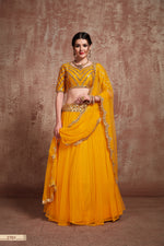 yellow color designer lehenga choli - Joshindia