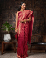 beautiful maroon color saree - Joshindia