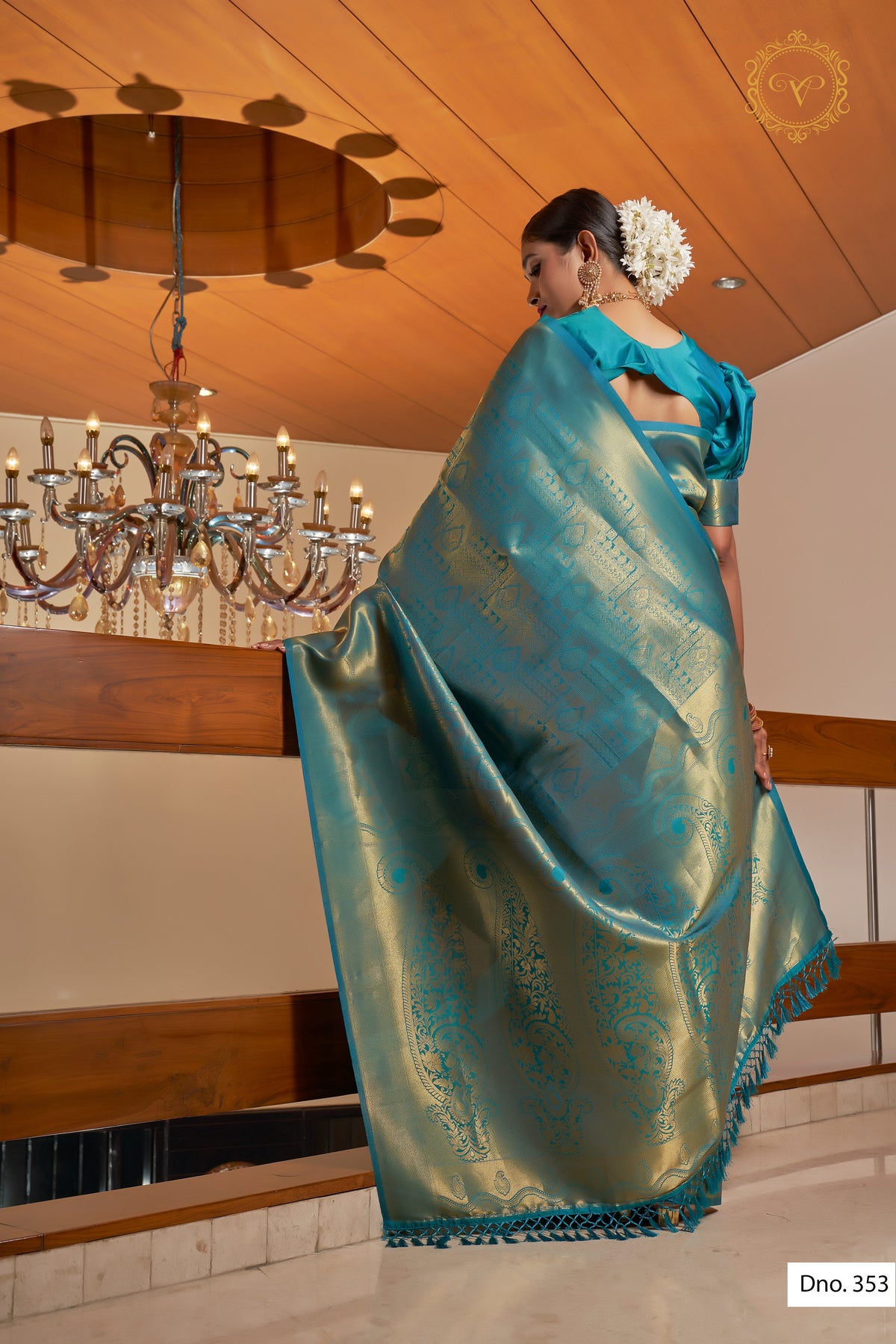 pure heavy sky blue color banarasi saree with rich pallu - Joshindia