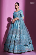 Fantastic Firozi Color Designer Lehenga Choli Buy Now - Joshindia
