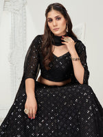 Trending black color mirror lehenga choli buy now - Joshindia