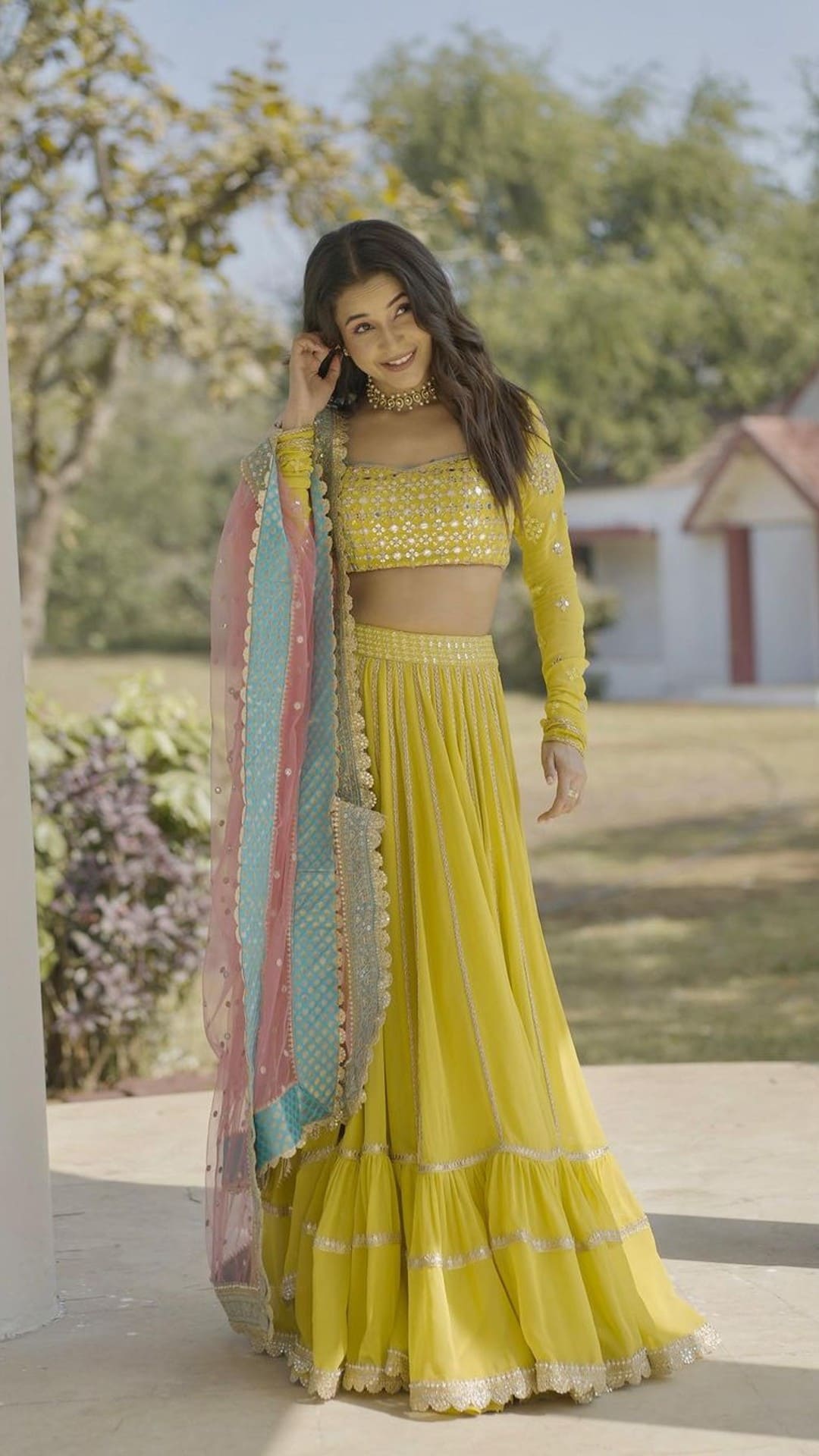Yellow Color Lehenga Choli For Wedding Look - Joshindia