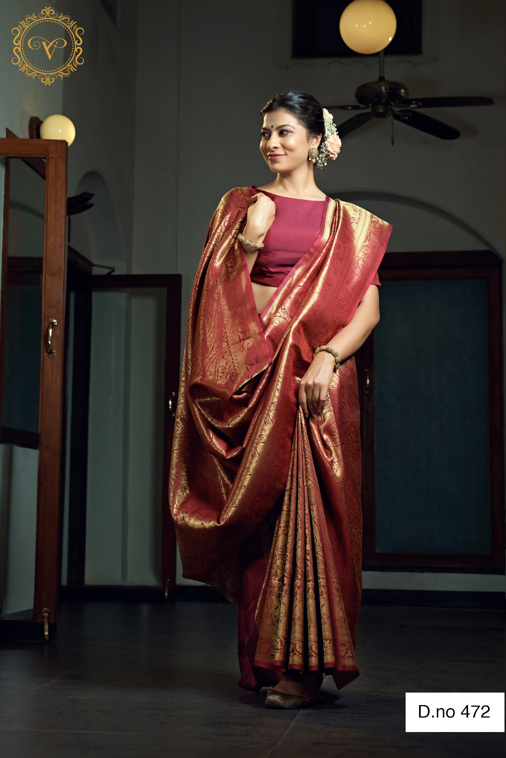 Shop maroon colorKanjeevaram Silk Sarees Online - Joshindia