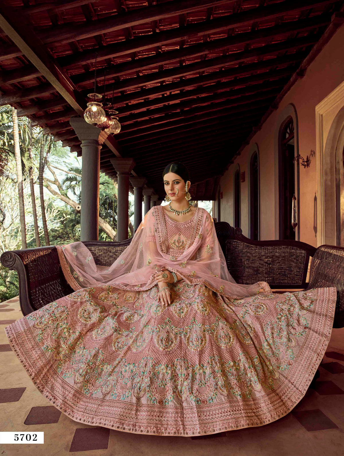 Trending peach color designer lehenga choli buy now - Joshindia