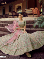 Pastel Green Heavy designer lehenga choli for wedding buy now - Joshindia