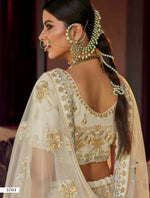 Heavy designer lehenga choli design in off white color - Joshindia