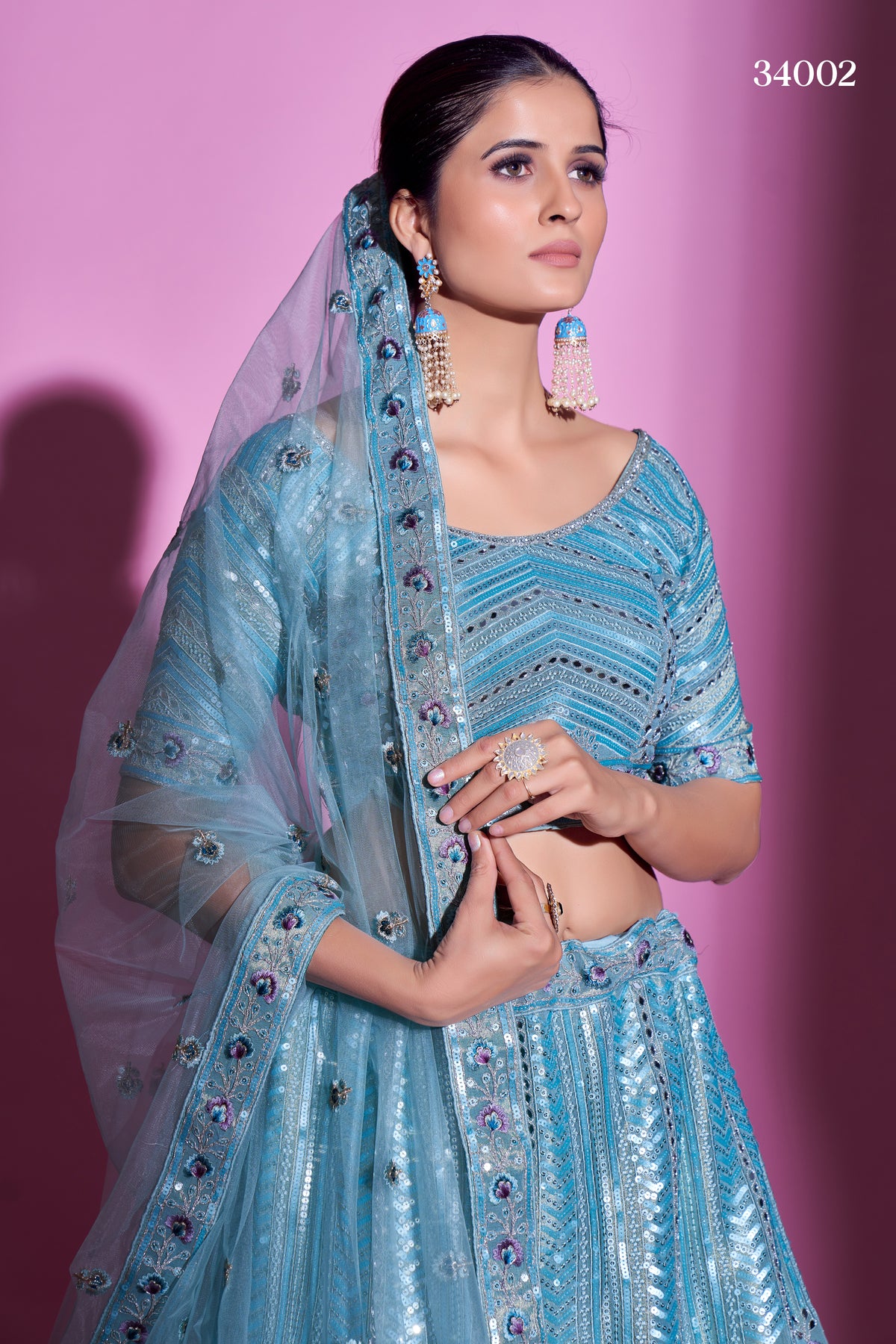 Fantastic Firozi Color Designer Lehenga Choli Buy Now - Joshindia