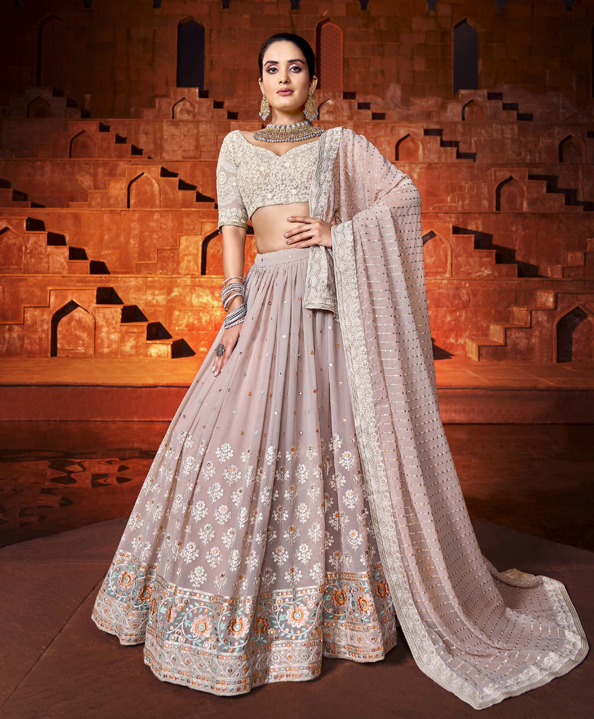 Dreamy Peach Color Designer Lehenga Choli Buy Now - Joshindia