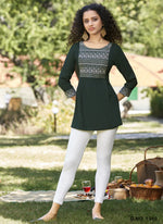 Amazing Round Neck Embroidered Rayon Top - Joshindia