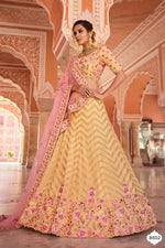 Buy yellow color designer lehenga choli at affordable price - Joshindia