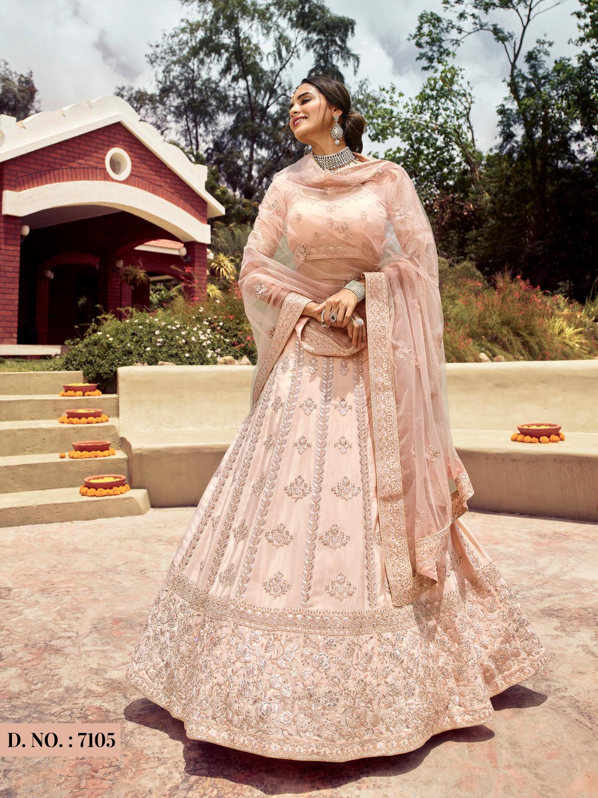 Beige color heavy designer lehenga for engagement and wedding - Joshindia