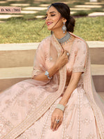 Beige color heavy designer lehenga for engagement and wedding - Joshindia