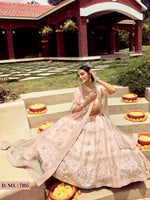 Beige color heavy designer lehenga for engagement and wedding - Joshindia