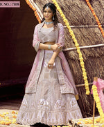 Light Pink color heavy designer lehenga for engagement and wedding - Joshindia