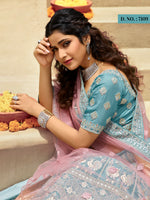 Turquoise color heavy designer lehenga for engagement and wedding - Joshindia