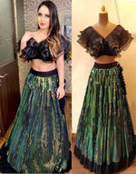 Beautiful neon green color designer lehenga choli buy now - Joshindia