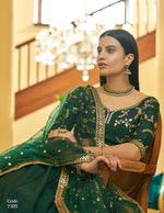 Green designer lehenga choli - Joshindia