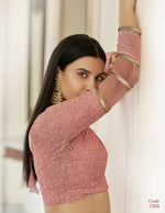 Coral pink designer lehenga choli - Joshindia