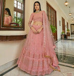 Coral pink designer lehenga choli - Joshindia