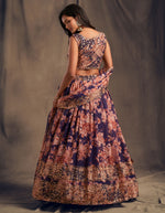 Floral lehenga set in purple color buy now - Joshindia