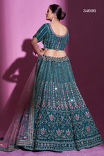 Glossy Teal Color Designer Lehenga Choli Buy Now - Joshindia