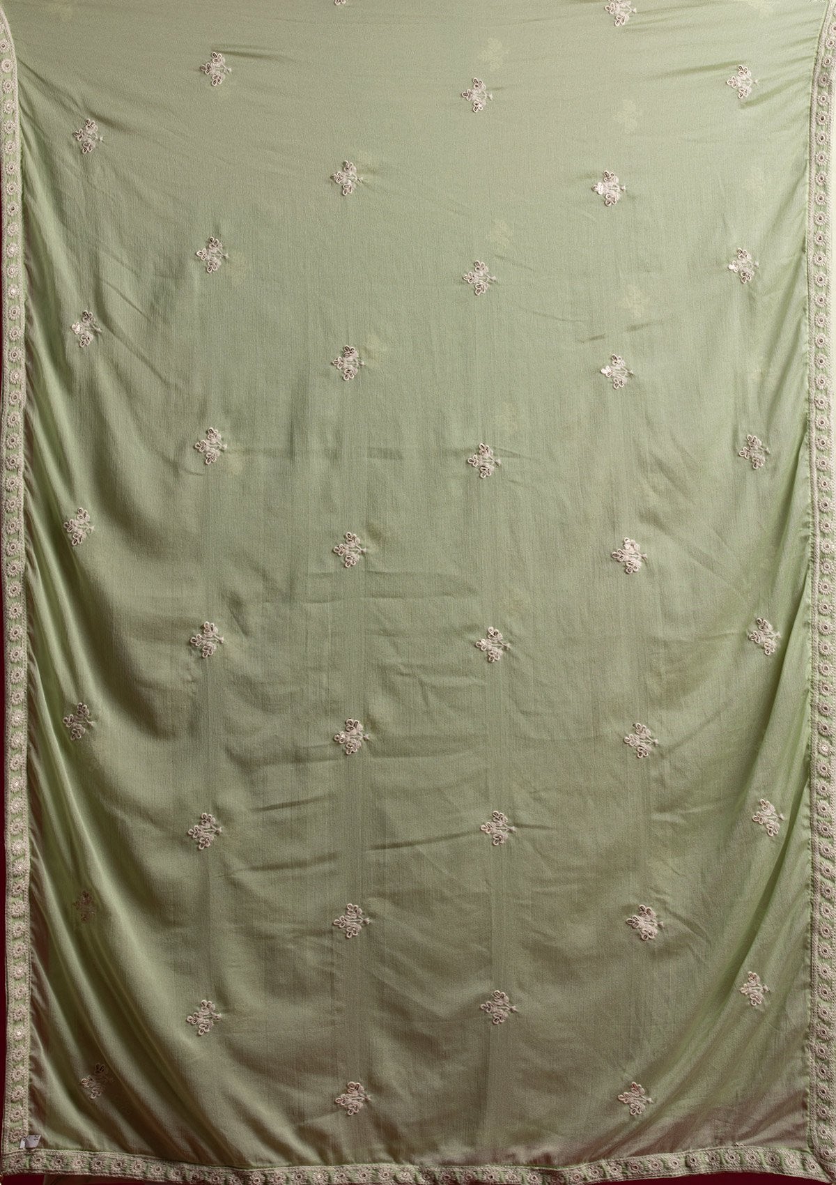 Pastel green color designer lucknowi lehenga choli - Joshindia