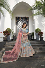 Trendy Turquqise Bridal Designer Lehenga Choli Buy Now - Joshindia