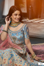 Trendy Turquqise Bridal Designer Lehenga Choli Buy Now - Joshindia