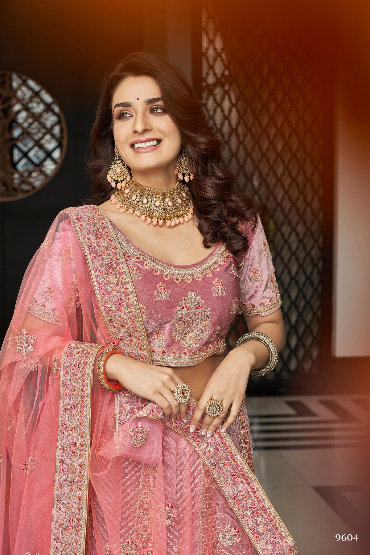 Trendy Mauve Bridal Designer Lehenga Choli Buy Now - Joshindia