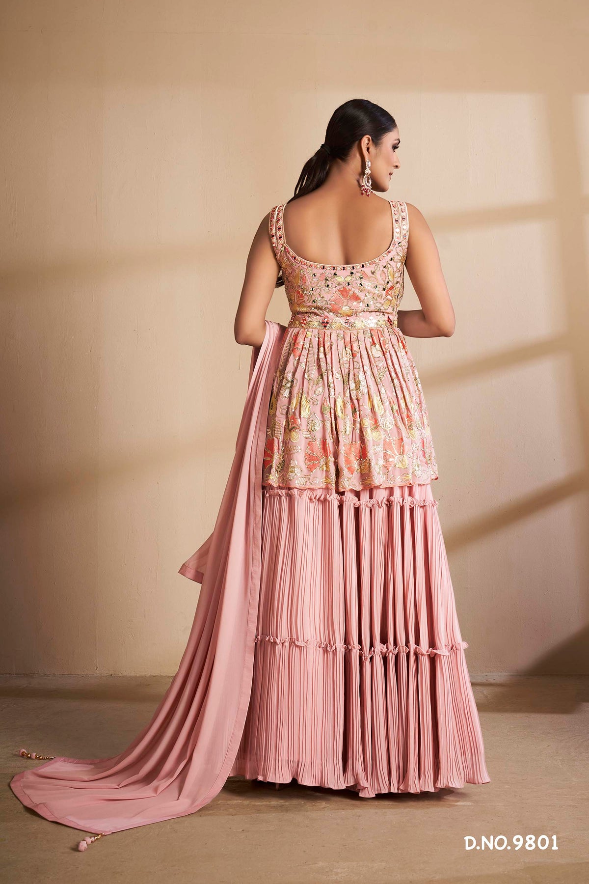 Latest Peach Color Designer Lehenga Choli For Wedding Look - Joshindia