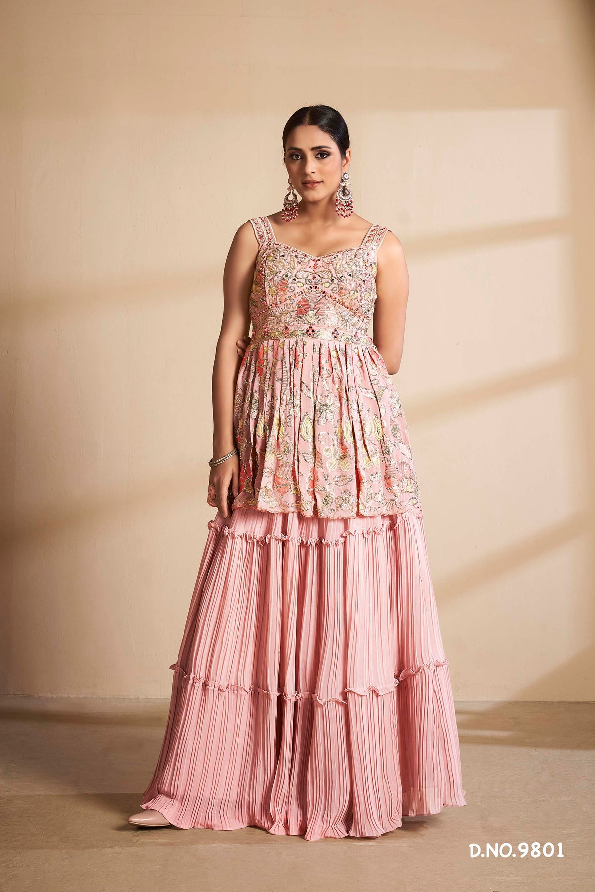 Latest Peach Color Designer Lehenga Choli For Wedding Look - Joshindia