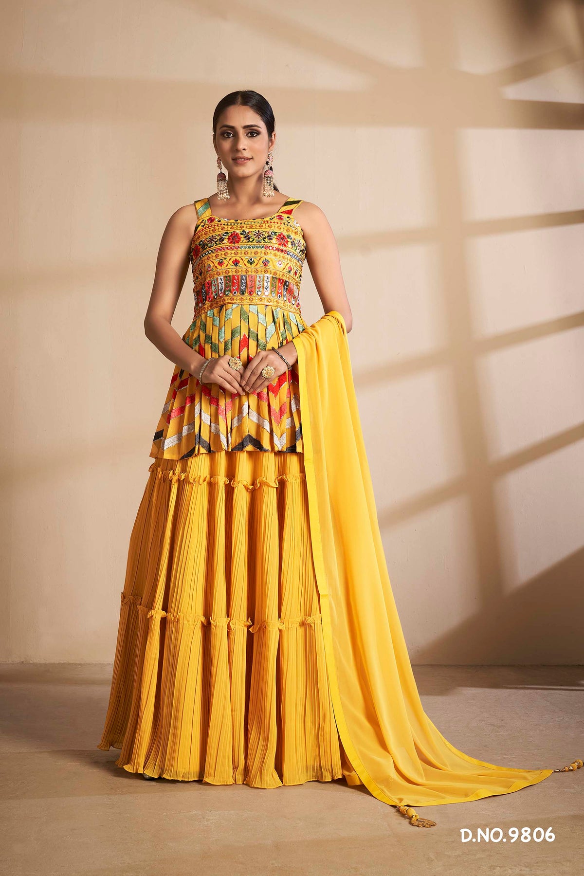 mustard color beautiful designer lehenga choli buy now - Joshindia
