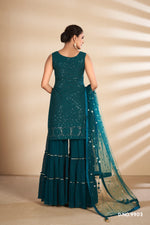 dark green trending floor length salwar suit buy now - Joshindia