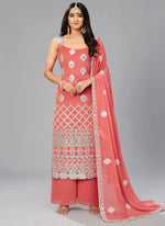 orangeGeorgette Designer Kurta Set - Joshindia