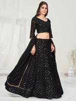 Trending black color mirror lehenga choli buy now - Joshindia